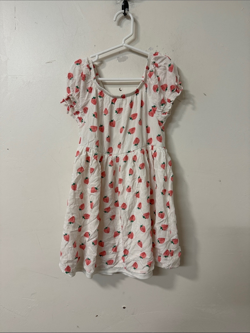 Epic Threads White Strawberry Print Kids Dress